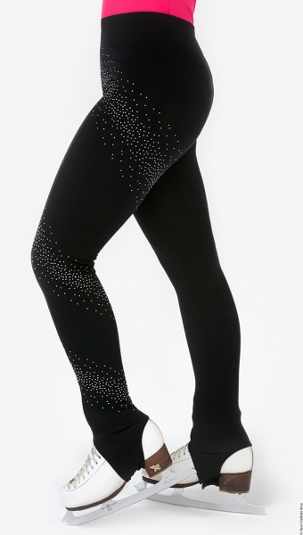Thermolegging schwarz mit Strass
